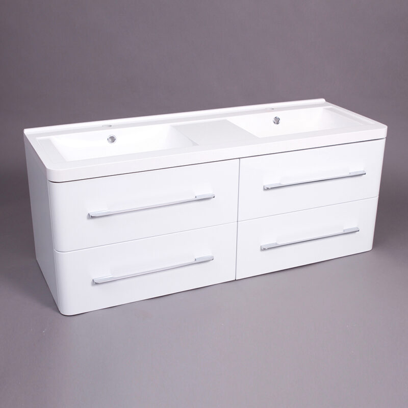 Pammy 1300 Bathroom Cabinet White 4 Drawers