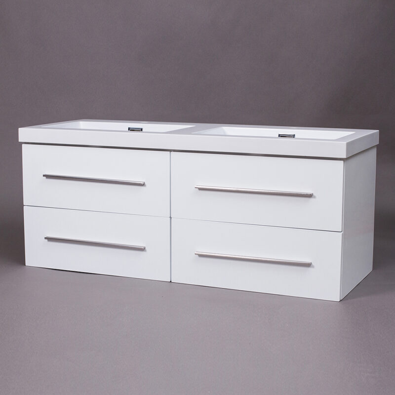 Victoria 1200 Bathroom Cabinet White 4 Drawers